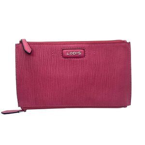 Lodis Under Lock & Key RFID Wallet Travel Zip Around Hot Pink Organizer Travel